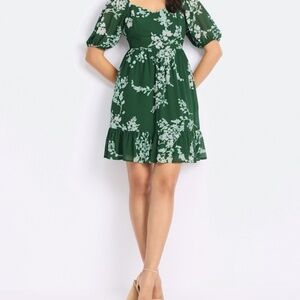 Ausha Puff Sleeve Dress